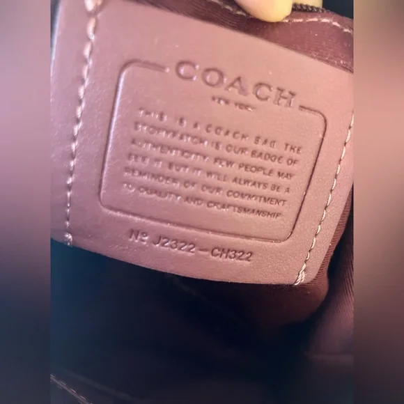 Coach Rowan Satchel Bag With Signature Canvas Strap Pink